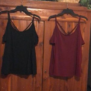 Two Cold Shoulder Tanks